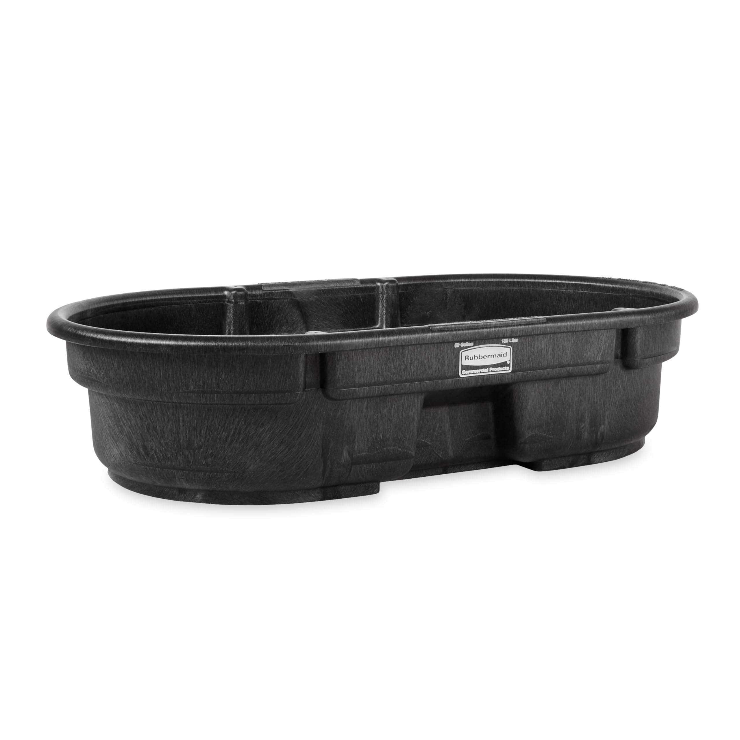 Rubbermaid Commercial Products 50-Gallons Stock Tank, Structural Foam, Heavy Duty Container, for Livestock/Animal/Cattle Feed & Water, Outdoor Homemade Pool/Hot Tub/Bathtub, & Pet Cleaning/Dog Wash