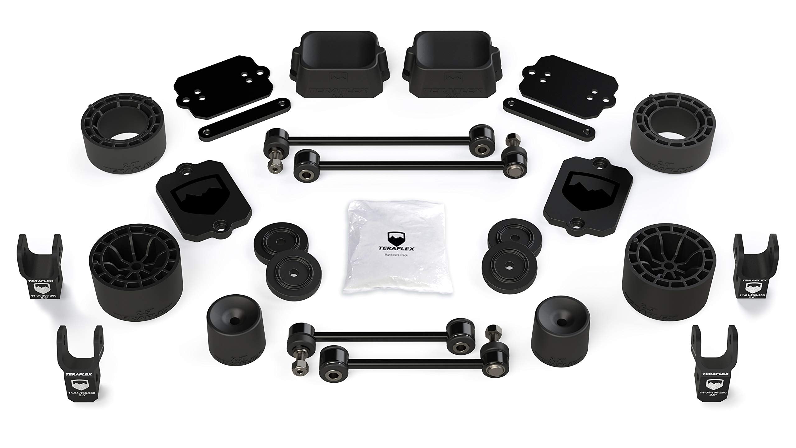 JL TeraFlex 2DR 2.5" Spacer Lift w/shock extensions (Sport/Sahara)