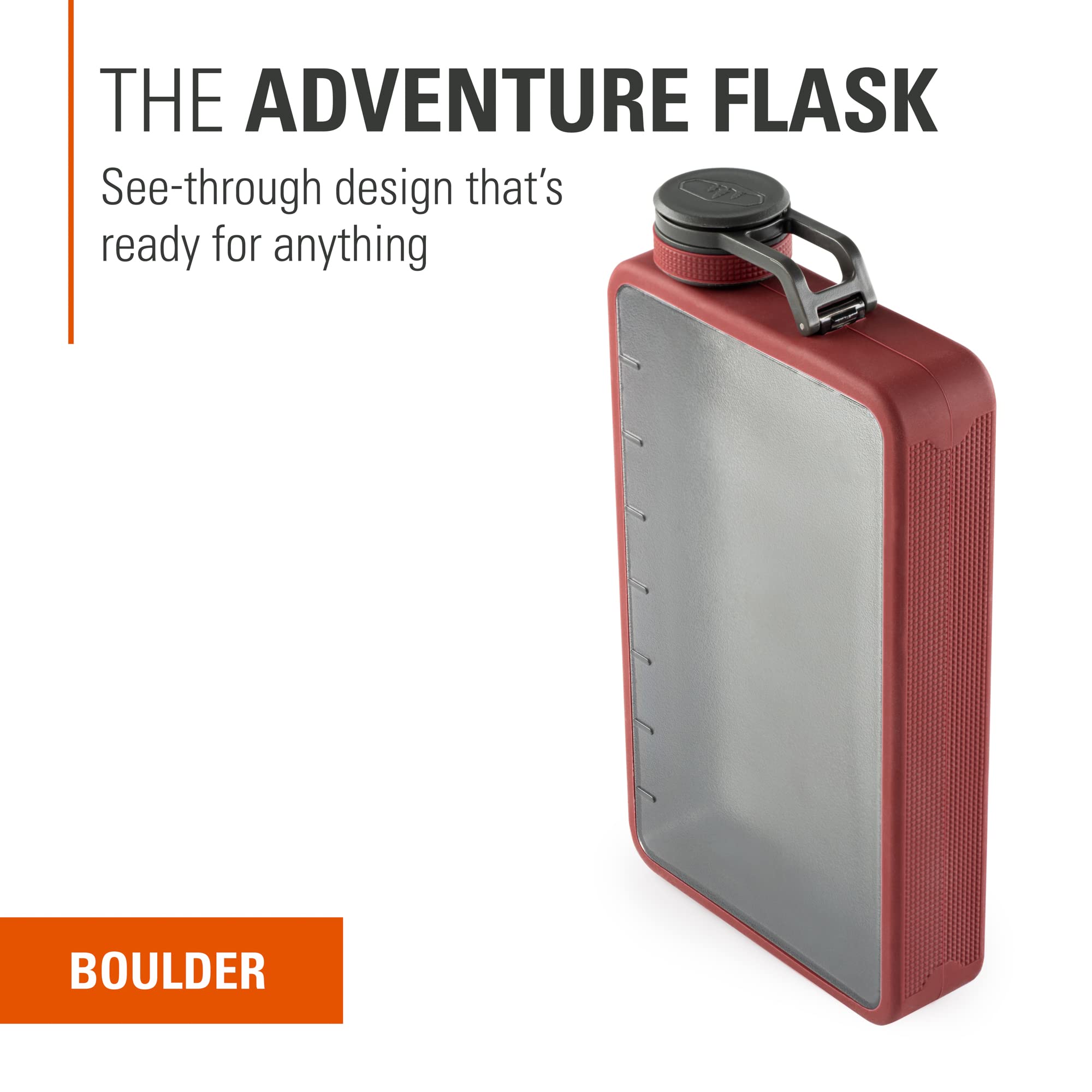 Boulder Flask GSI Outdoors 79361 16 Fl. Oz. - Haute Red