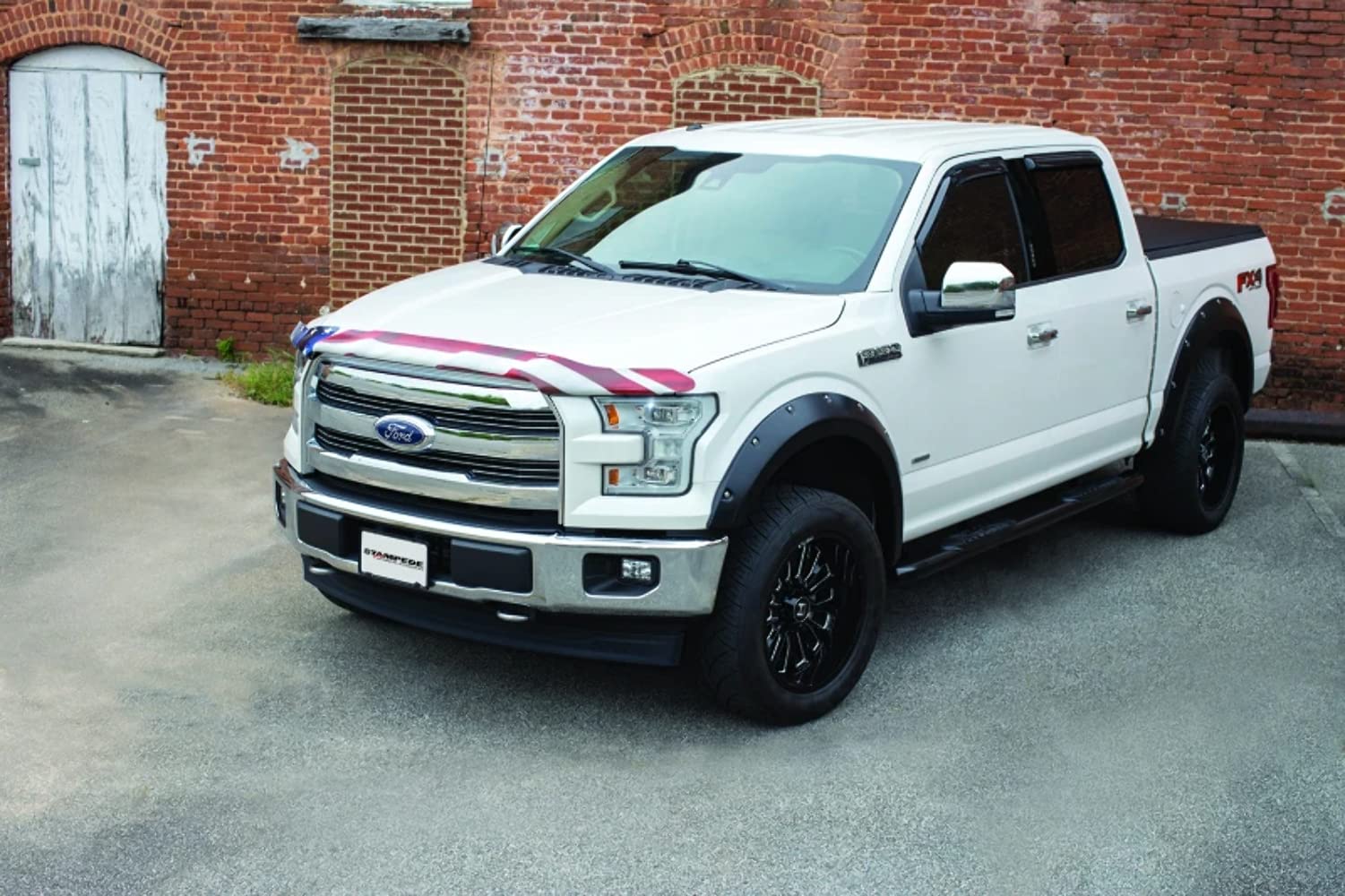 Vigilante Hood Protector | Stampede - High Profile / American Flag (no Eagle) | 2015-2020 Ford F-150 (Excludes Raptor Model) | 2153-41