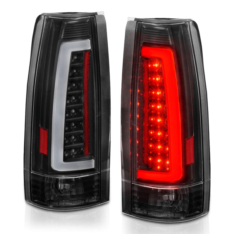 Compatible ANZO Replacement LED Taillights Black Housing Clear Lens Pair for Cadillac Escalade LED 1999-2000
