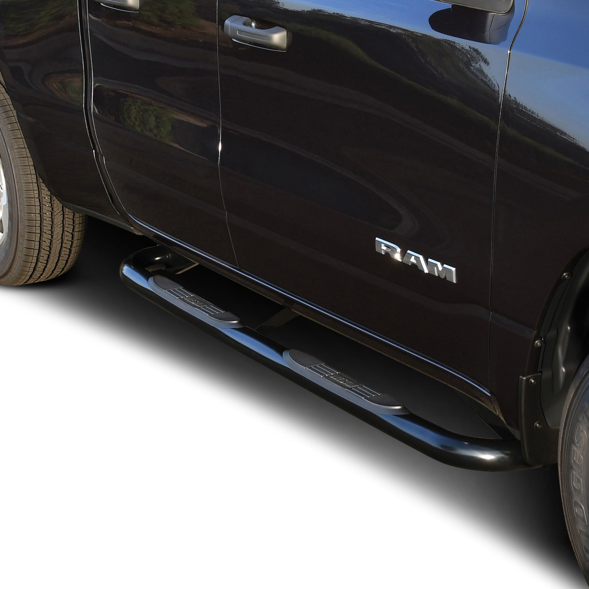 Westin E-Series 23-4085 3 Nerf Step Bars fits 2019-2023 Ram 1500 Crew Cab (Excl. Ram 1500 Classic) Black 1 Pair