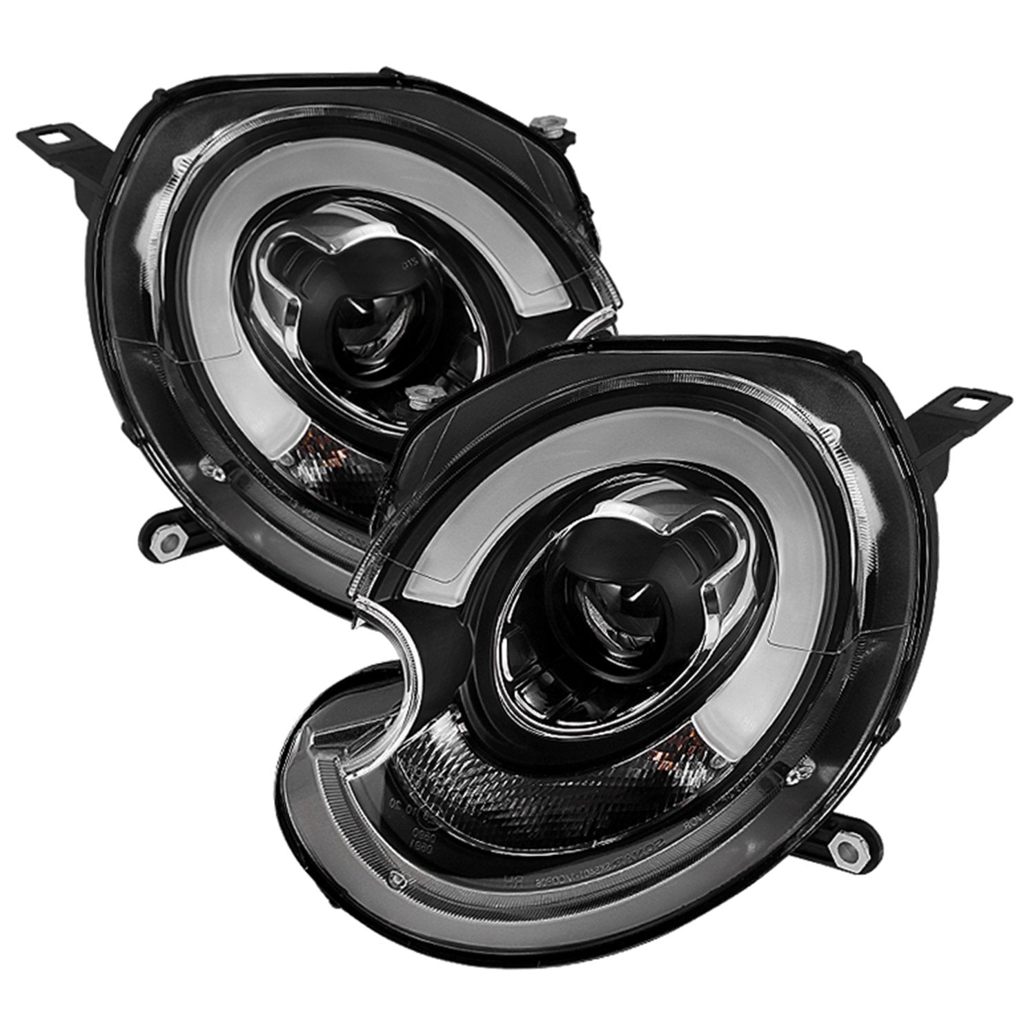 Mini Cooper Spyder Auto PRO-YD-MC07-HID-DRL-BK Halo Projector Headlight