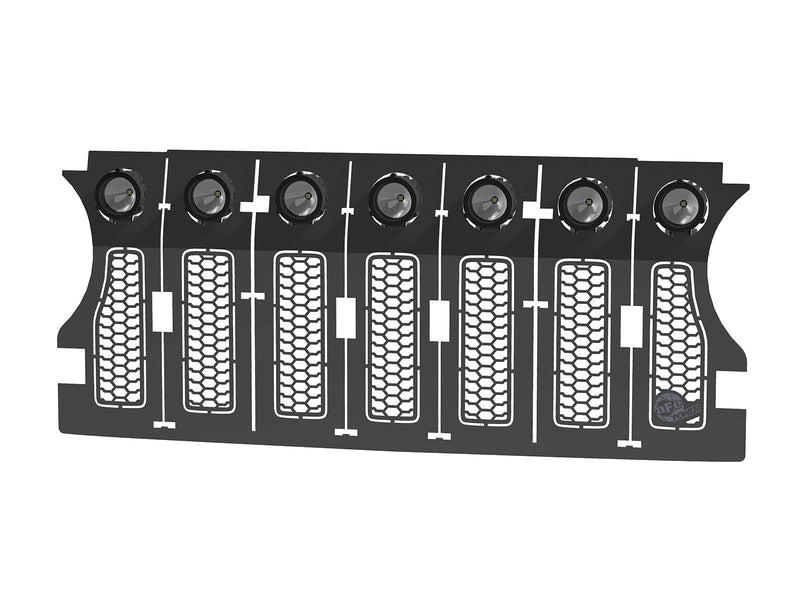 Scorpion aFe Power 79-21004L Grille Insert Tread Design Black w/LED Lights