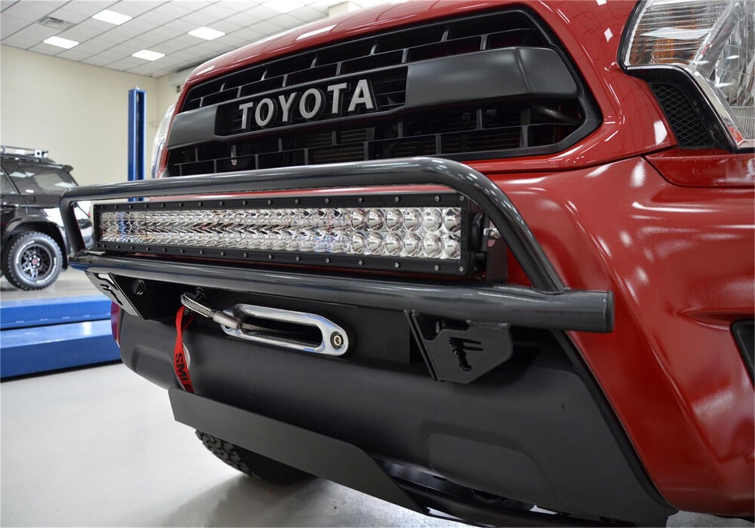 Gloss Black N-Fab O.R. PreRunner Light Bar | D0430OR | Fits 2004-2018 Dodge RAM 2500 / 3500 (Lights Sold Seperately)