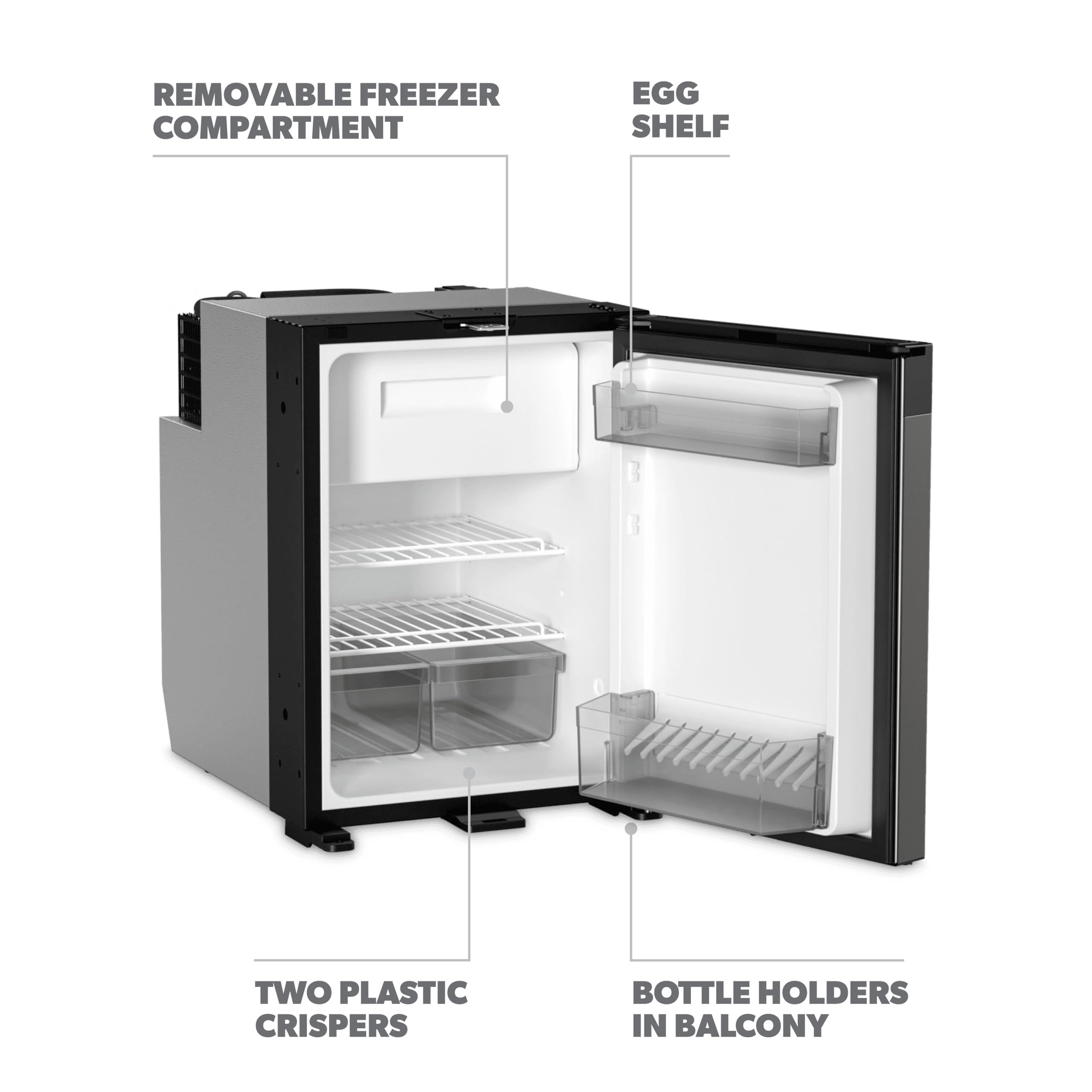 Dometic 35C NRX | Compressor Refrigerator | 32 L | Dark Silver Front | Easy To Use Control Panel