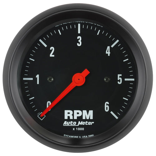 Tachometer AutoMeter 2695, 3 3/8", 6K RPM, in-Dash, Z-Series