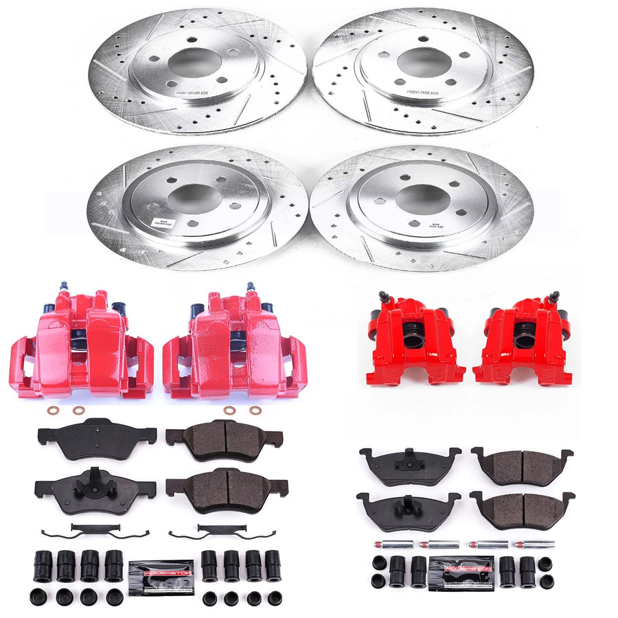 Power Stop Z23 KC4024A Evolution Sport Performance Brake Kit with Caliper For Ford Escape 2007, Mazda Tribute 2005-2006 [Model Specific]