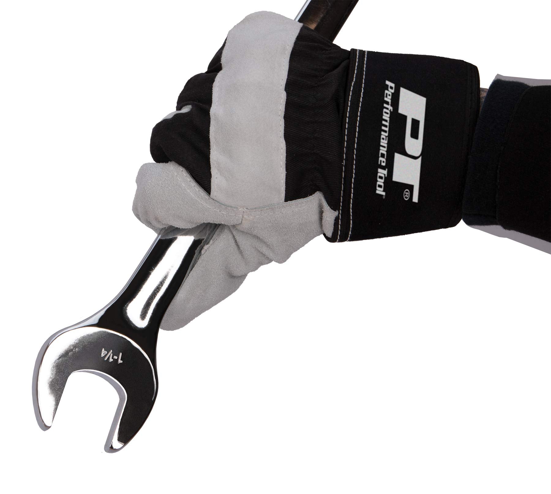 W89020 Performance Tool Split Leather Work Gloves with Reinforced Palms and Knuckles for Moderate Protection in Various Work Environments