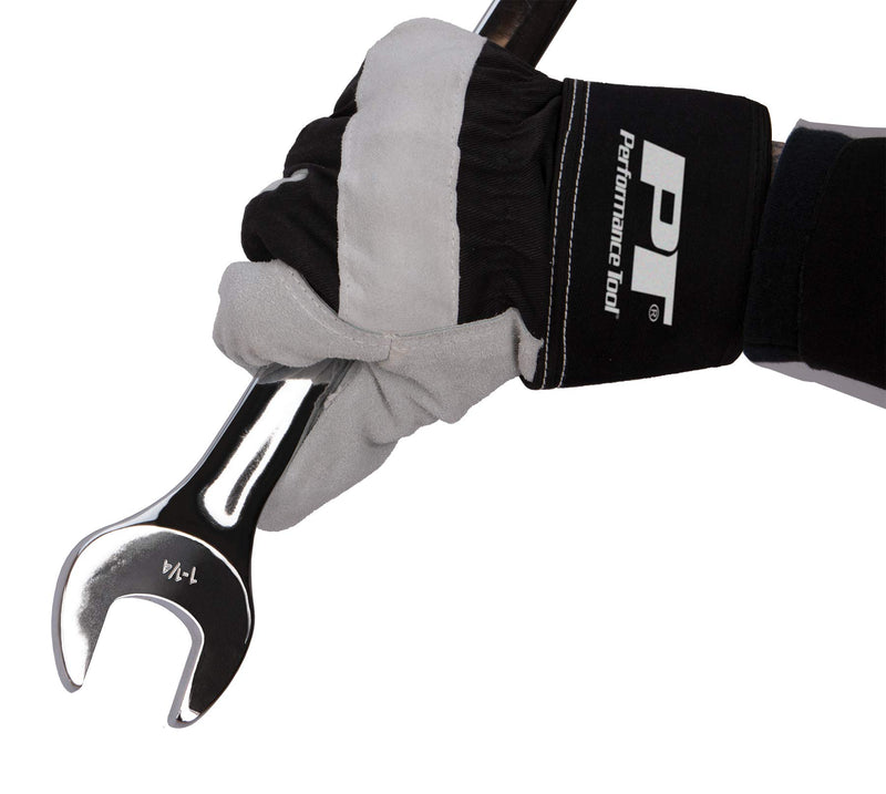 W89020 Performance Tool Split Leather Work Gloves with Reinforced Palms and Knuckles for Moderate Protection in Various Work Environments