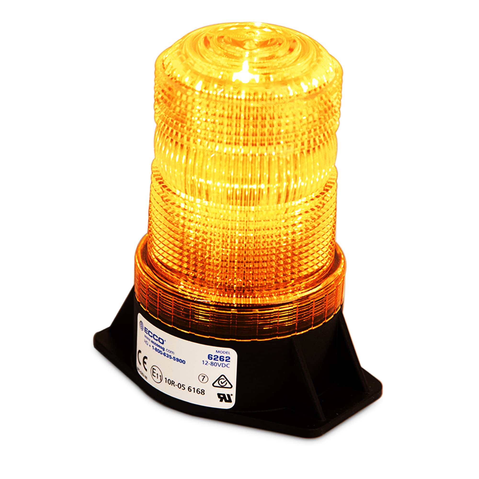 Ecco Light Beacon,Amber,Flashing 6262A - 1 Each