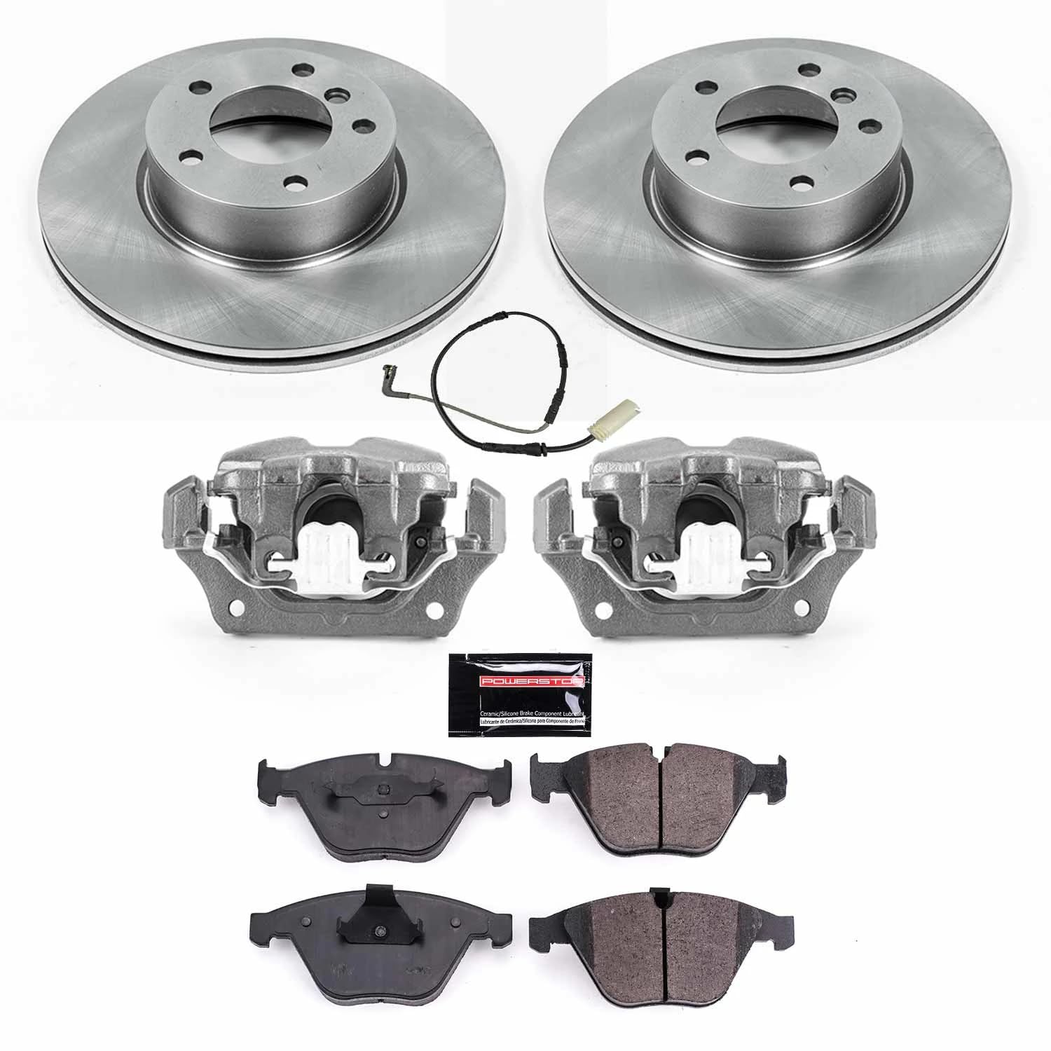 Power Stop Replacement KCOE4677 Autospeciality Front Caliper Kit- OE Rotors, Ceramic Brake Pads, Calipers