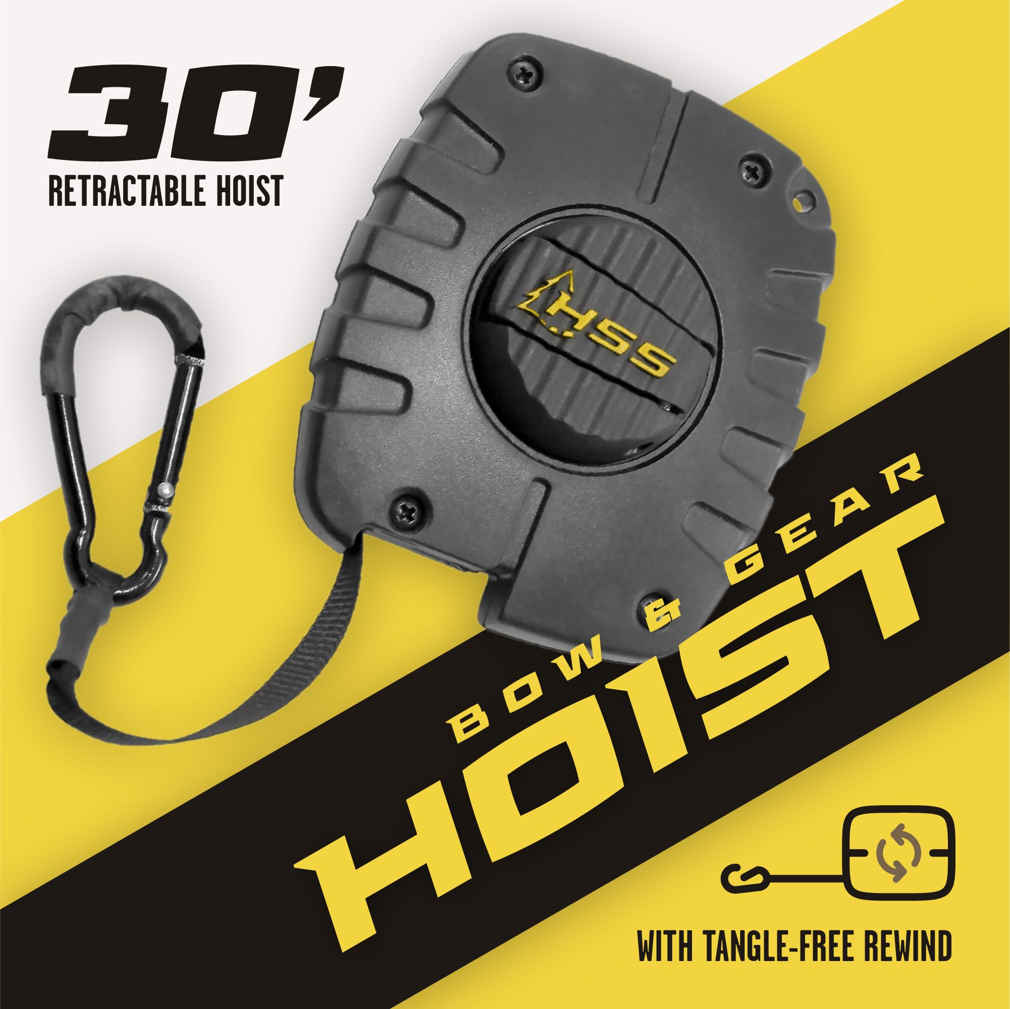 Hunter Safety System Gear & Bow Hoist - 30 Foot Retractable Bow & Gear Hoist for Tree Stand Hunting, Essential Hunting Supplies