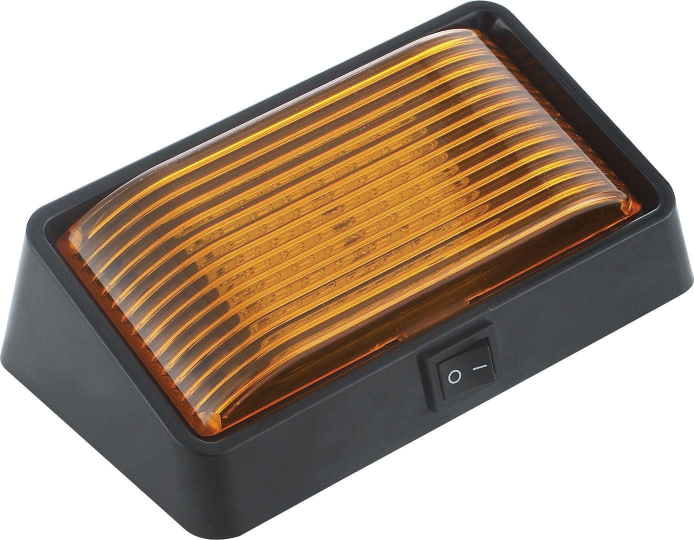 Long Life Green LED RV Porch Lights (Black, Rectangle with on/Off Switch)