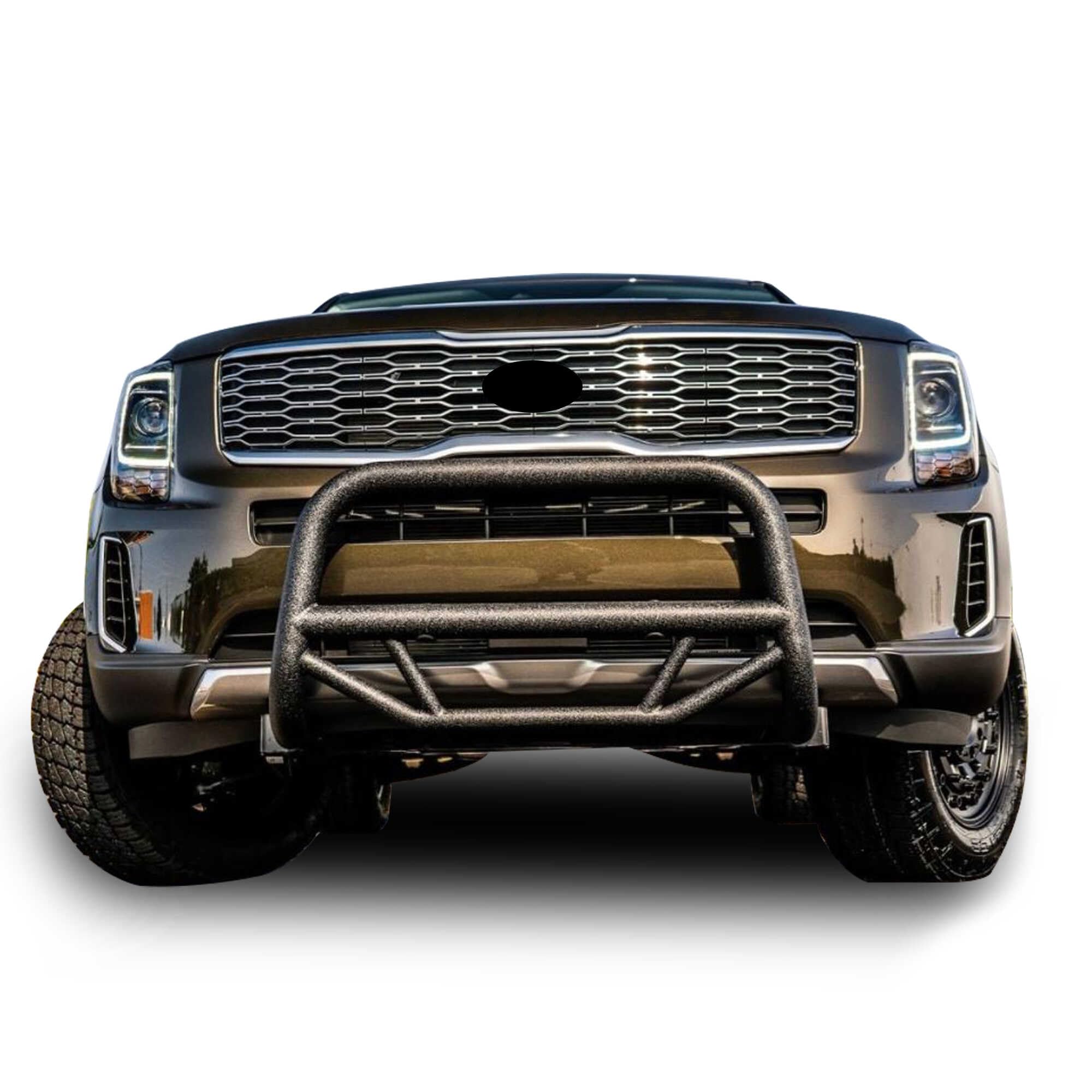 Max T Bull Bar Black Horse Textured Black Compatible with 2020-2024 Kia Telluride 2020-2024 Hyundai Palisade-MBT-MK612