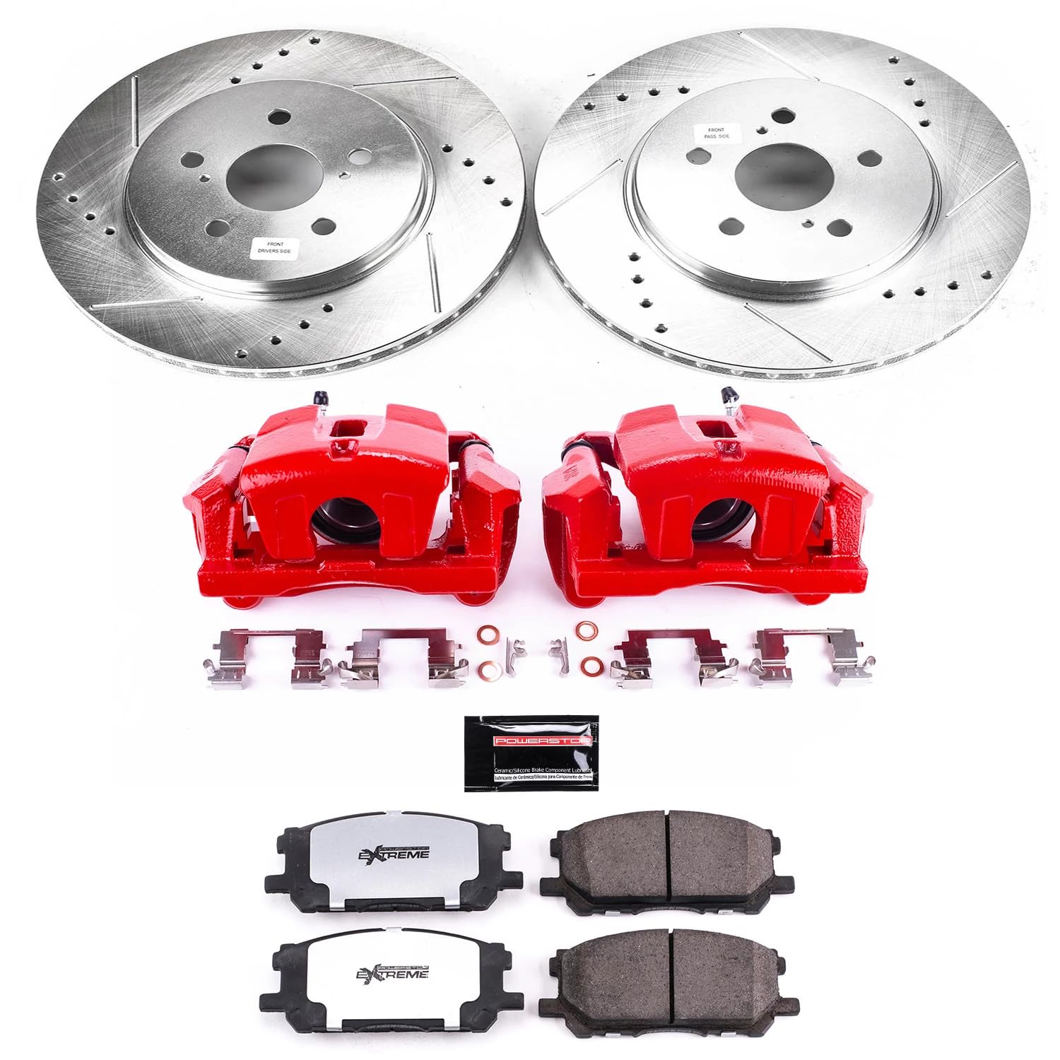 Power Stop Z36 Truck & Tow KC196-36 Front Caliper Brake Kit- Brake Rotors, Ceramic Brake Pads and Brake Calipers