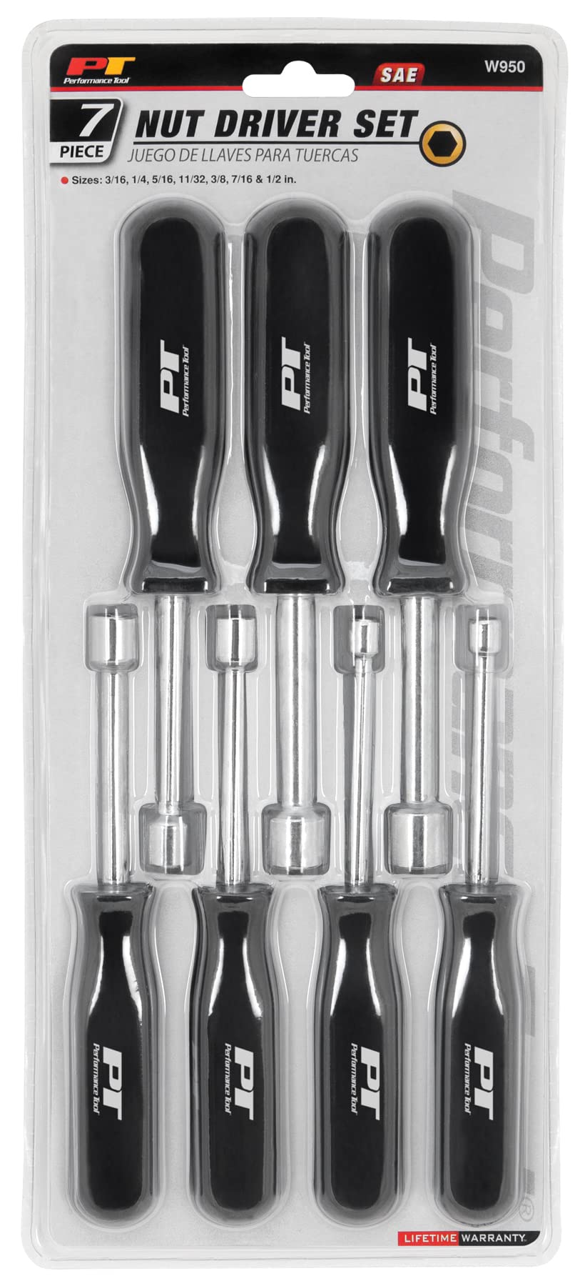 W950 Performance Tool 7-Piece SAE Nut Driver Set