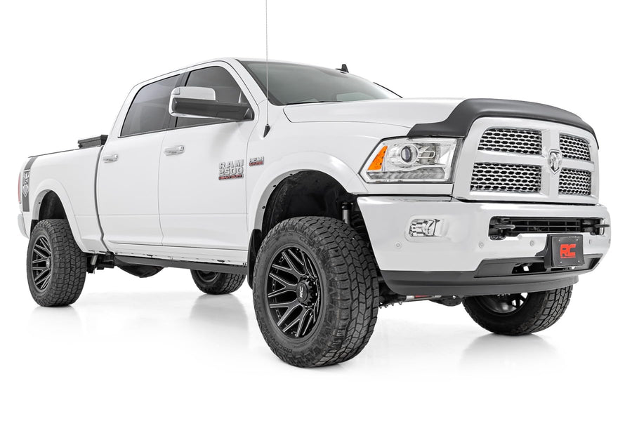 Rough Country Power Running Boards for Crew Cab Ram 2500/3500 (2010-2026) - Dual-Motor Electric Retractable Side Steps with LED Truck Step Lights