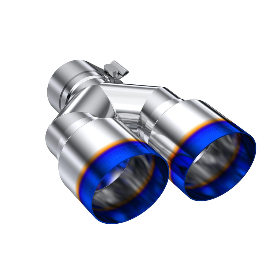 Burnt End Tip MBRP 2.5 ID, Dual 3.5 OD Out, 9.5 length, Single wall 304 Stainless Steel