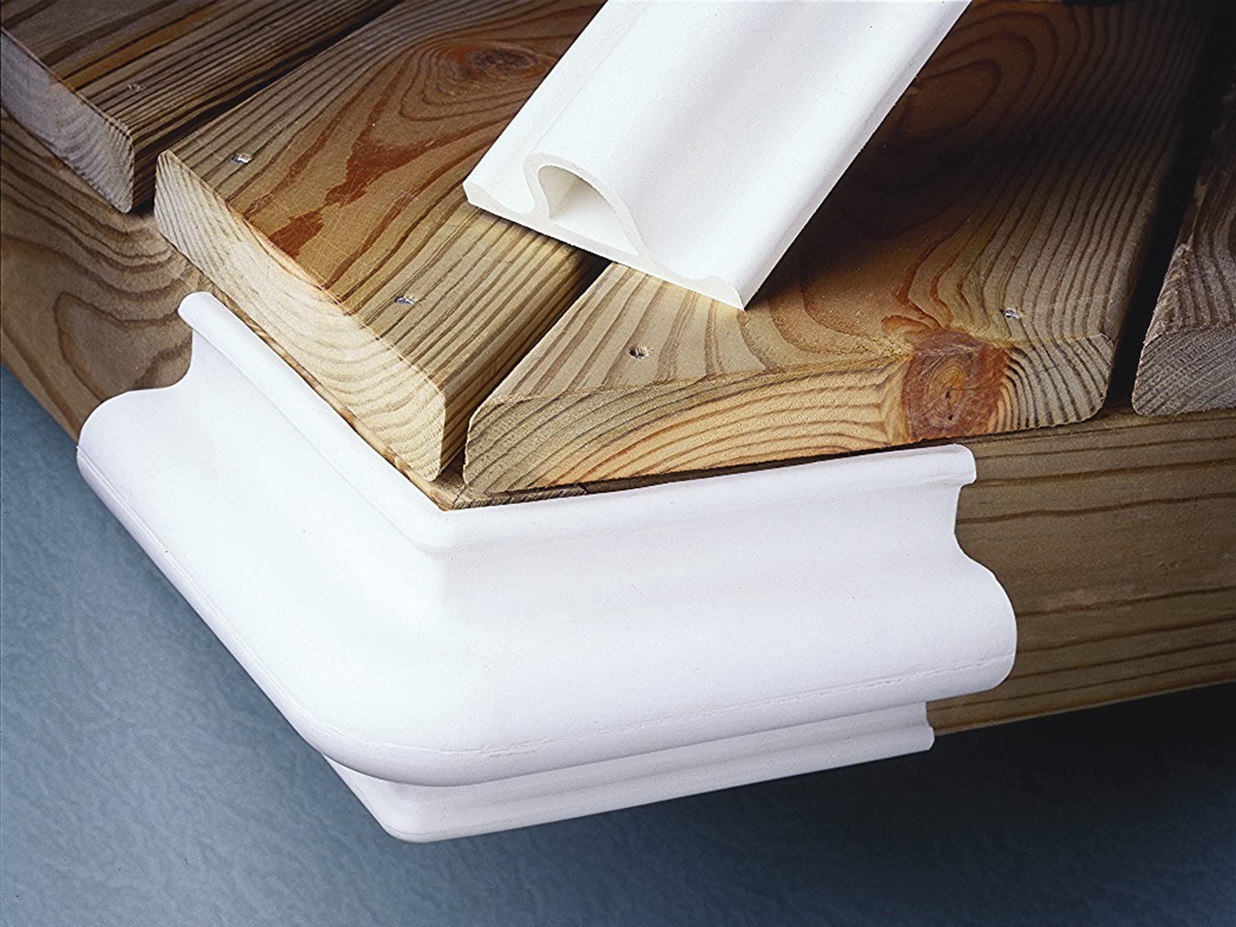 DockGard Rubber Dock Edging Taylor Made Products (Corner, 2 - 1/4" ),White 96008