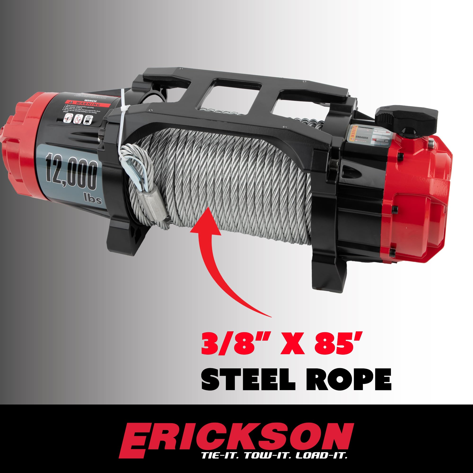 12-Volt DC Erickson 85 ft. 12000 lb. Electric Winch 06436