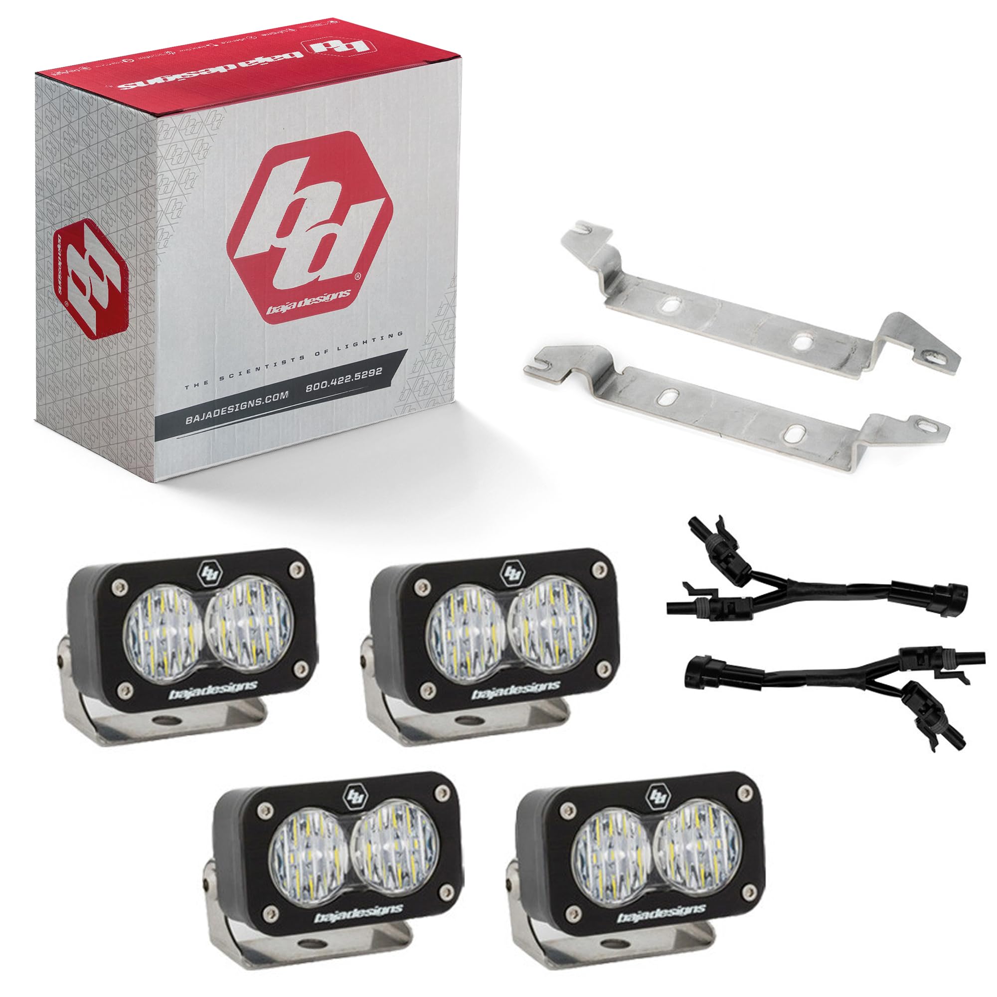 Baja Designs S2 Dual Sport LED Fog Pocket Light Kit for Toyota Tundra Truck - 4 PCS LED