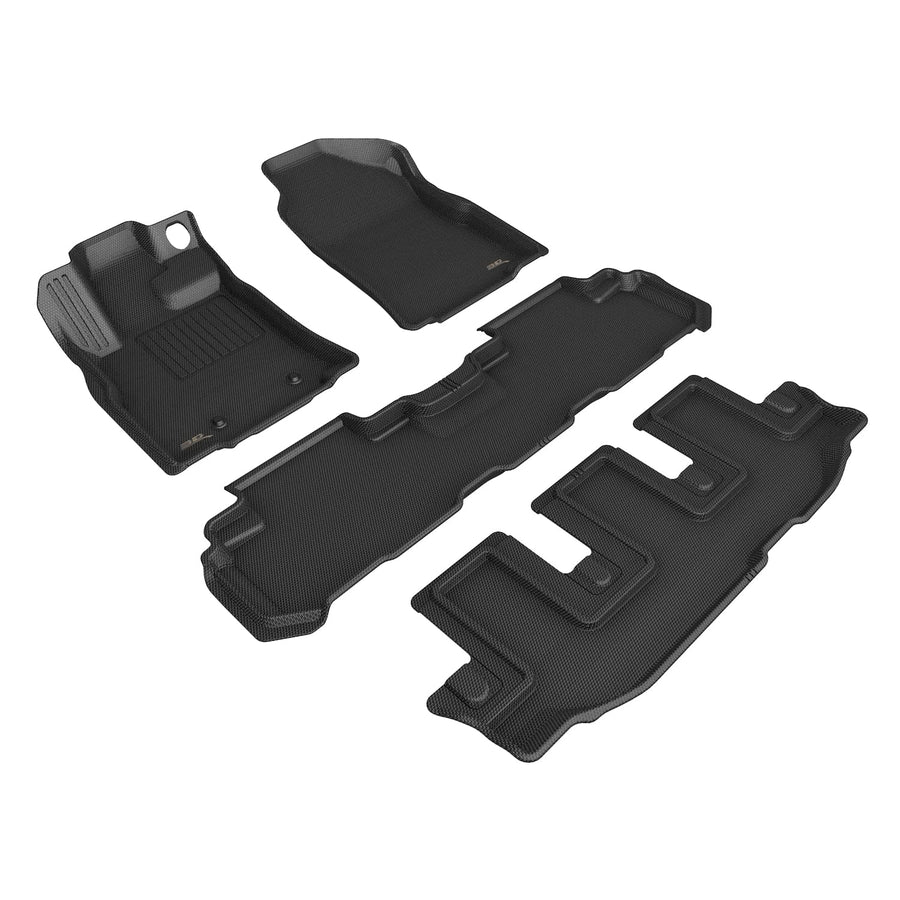 Kagu Floor Mat 3D MAXpider Custom Fit (Black) Compatible with Subaru Ascent 2019-2026 - Full Set