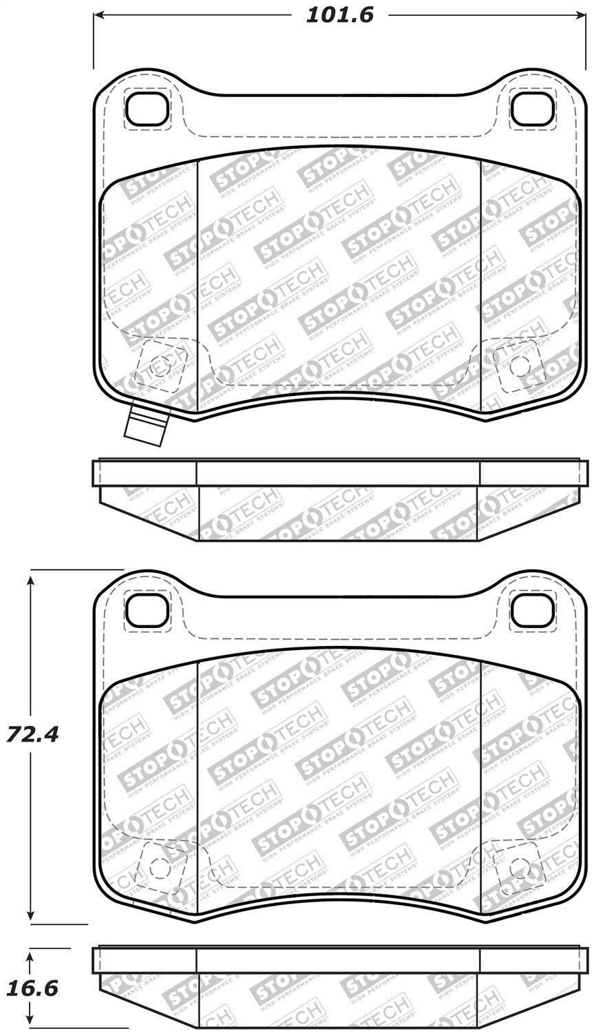 Street Select StopTech Brake Pads 305.13660