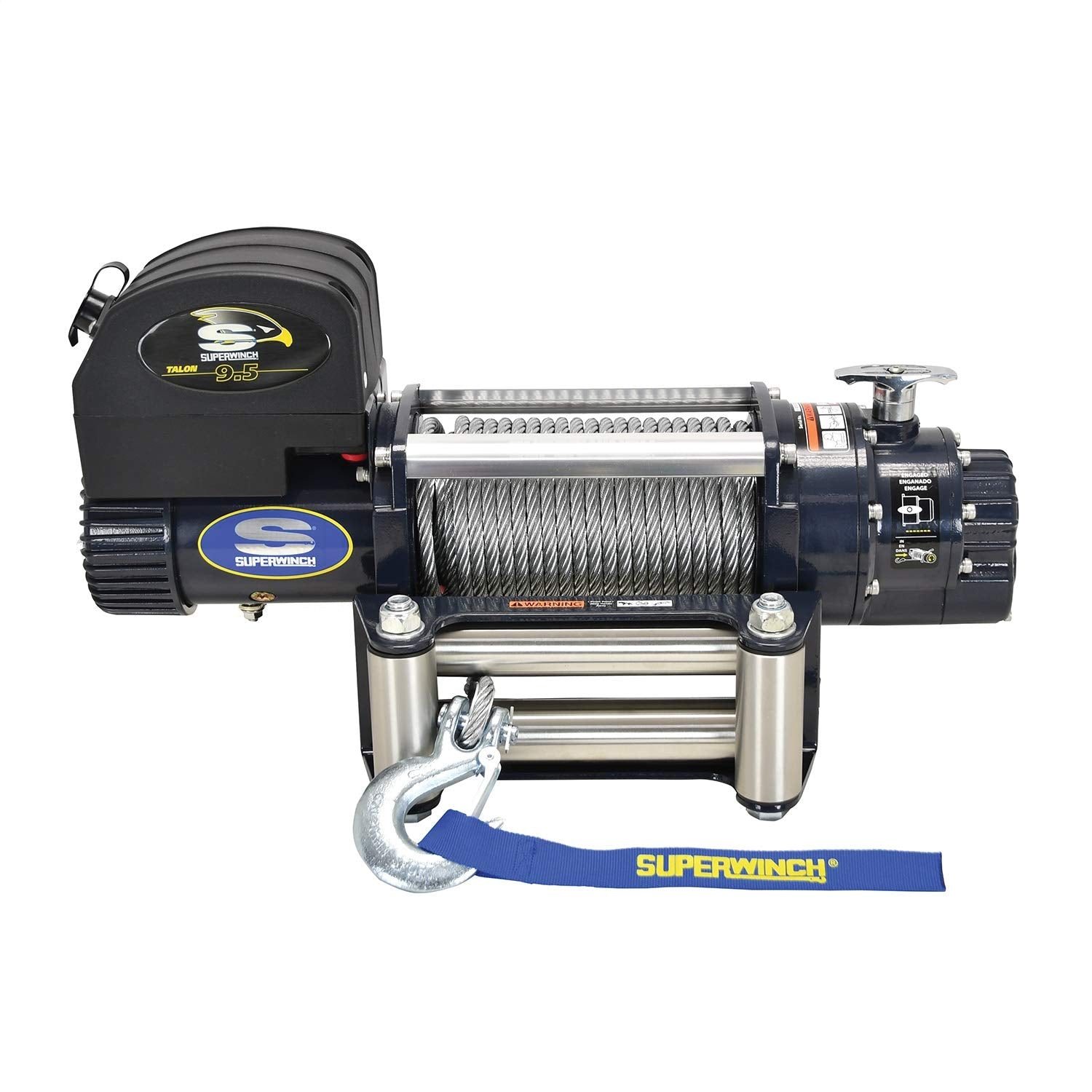 Talon 9.5 Superwinch 1695200, 12 VDC winch, 9,500 lb/4,309 kg capacity with roller fairlead