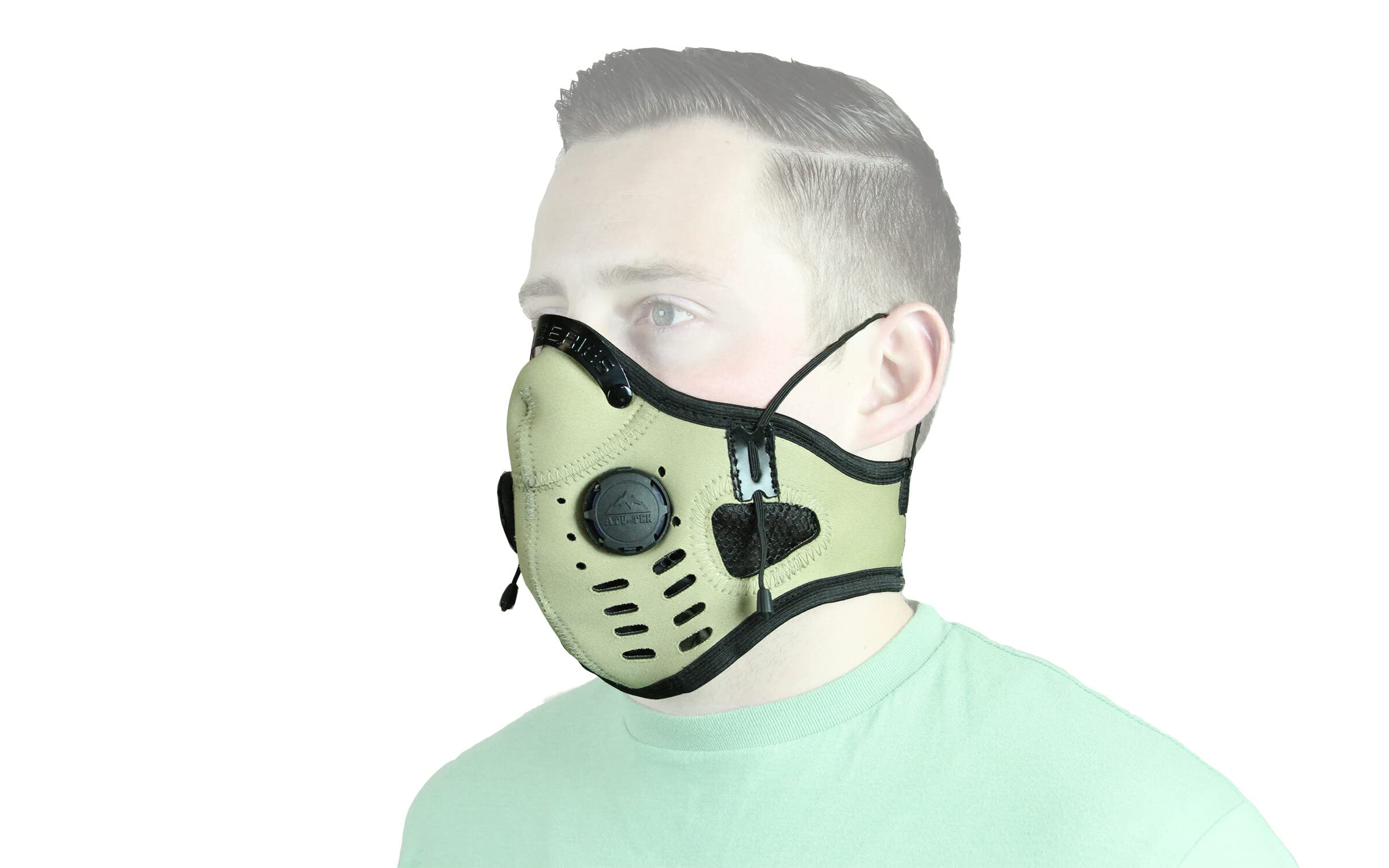 ATV Tek Elite Deluxe Neoprene Rider Filtered Dust Mask (Tan, 18")
