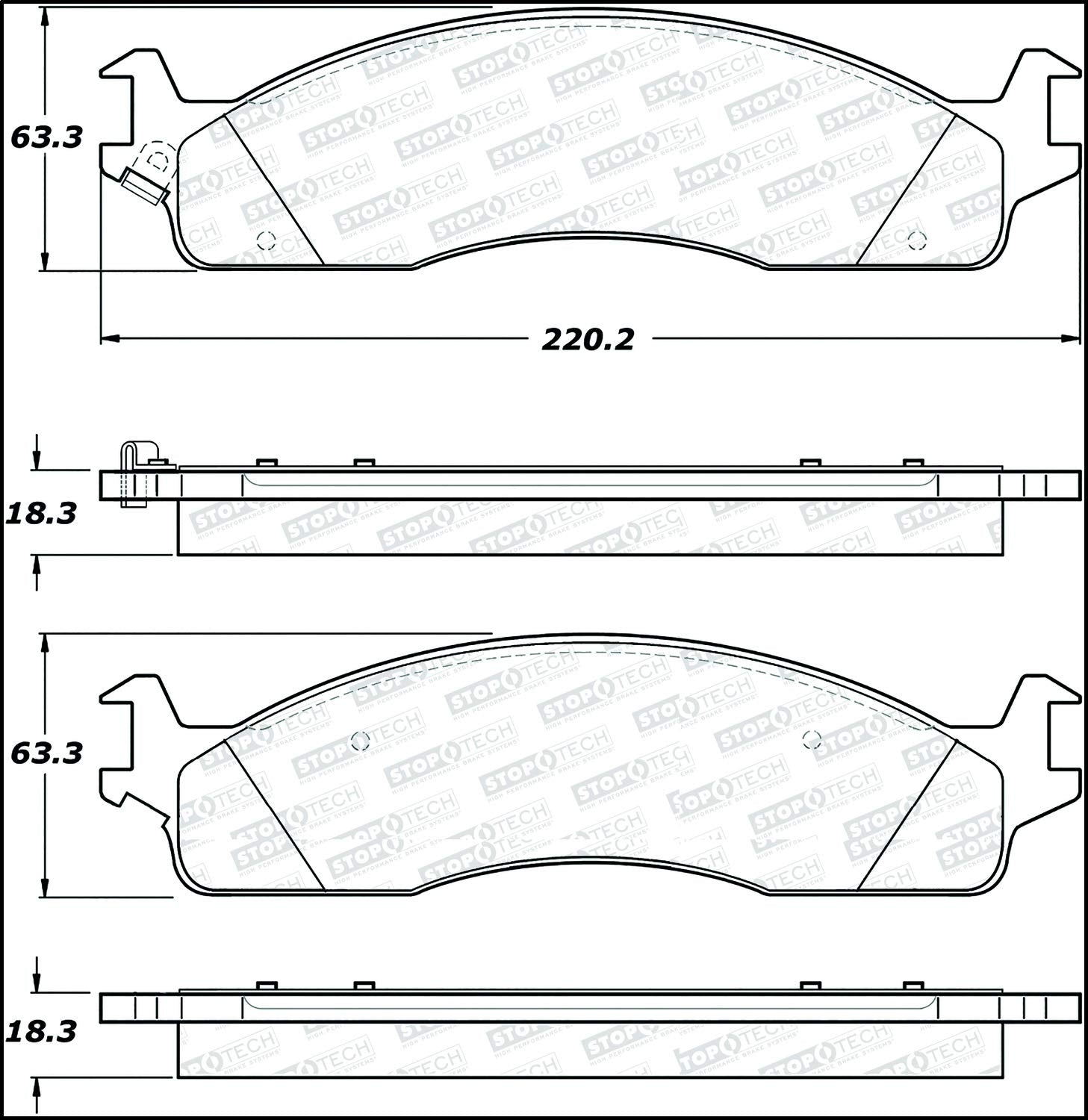 Street Select StopTech Brake Pads 305.09650