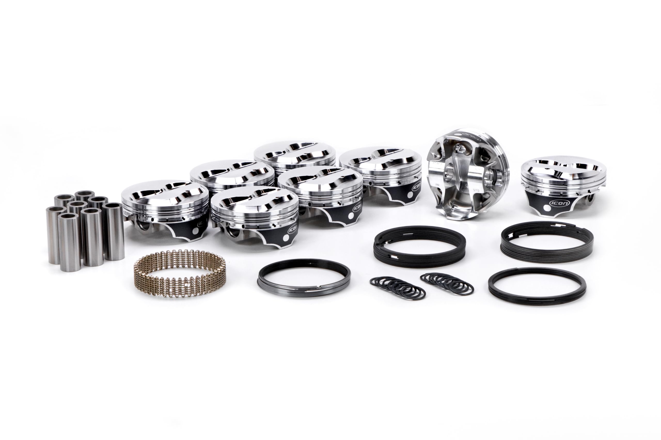 Icon Piston, Icon Pistons Premium Forged, 4.125 in Bore, 1.5 x 1.5 x 3.0 mm Ring Grooves, Plus 7.8 cc