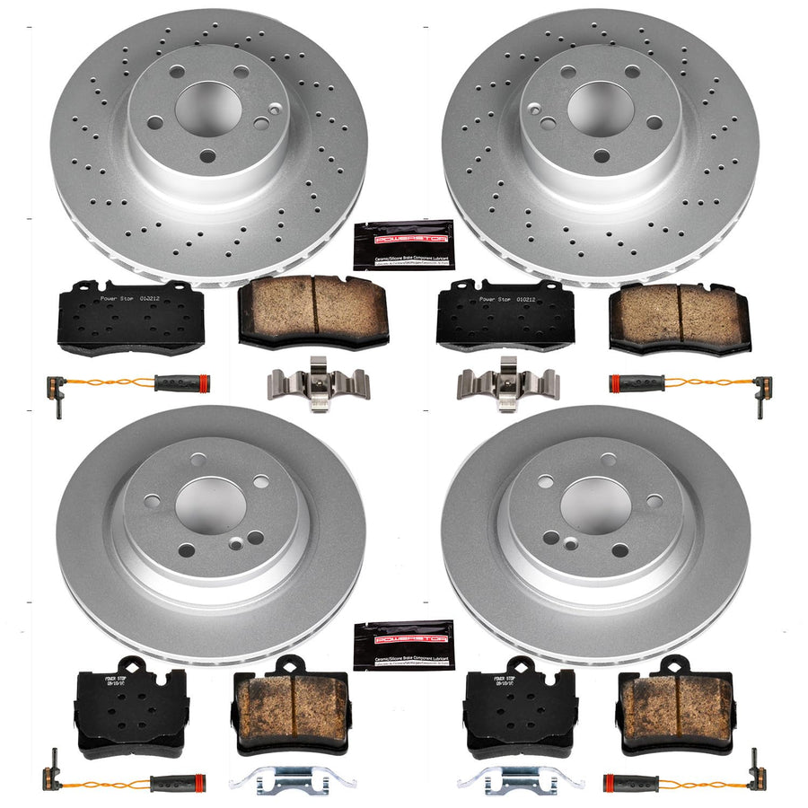 Power Stop Z23 Evolution CRK4455 Coated Brake Kit Front and Rear For Mercedes-Benz S430 2000-2002, S500 2000-2003 [Model Specific]