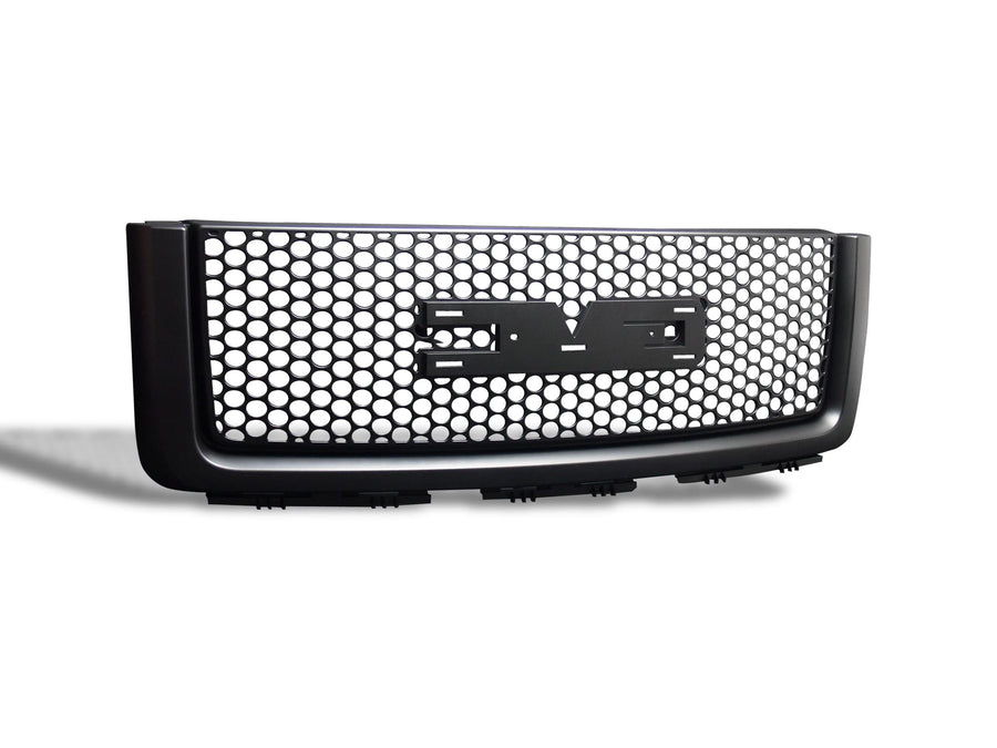 Denali Round Mesh Front Hood Grille Bumper Guard Armordillo USA 7148642 - Gloss Black Fits 2007-2013 GMC Sierra 1500