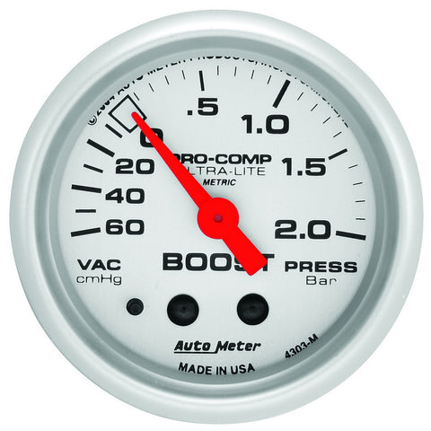 3-3/8" Auto Meter 3987-M Sport-Comp 190 KPH Speedometer