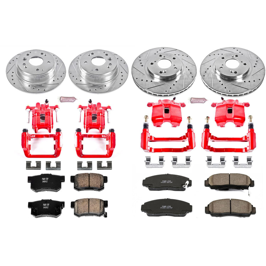 1-Click Performance Brake Kit with Calipers Power Stop (KC2298) For Acura TL 2004-2008 [Model Specific]