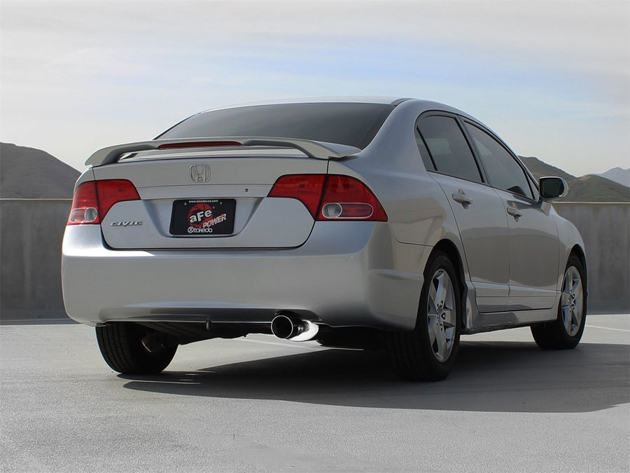 304 Stainless Steel aFe Axle-Back Exhaust System with Polished Tip for Honda Civic EX Sedan L4-1.8L Engine