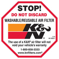 Decal K&N; Stop 2-1/2"