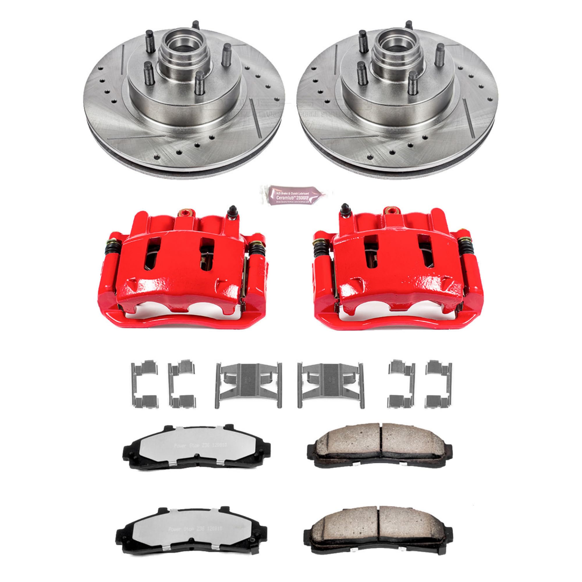 Power Stop Front KC1854-36 Z36 Truck and Tow Brake Kit with Calipers For Ford Explorer, Ford Ranger, Mazda B2300, Mazda B, Mazda B, Mazda B3000, Mazda B4000, Mercury Mountaineer [Model Specific]