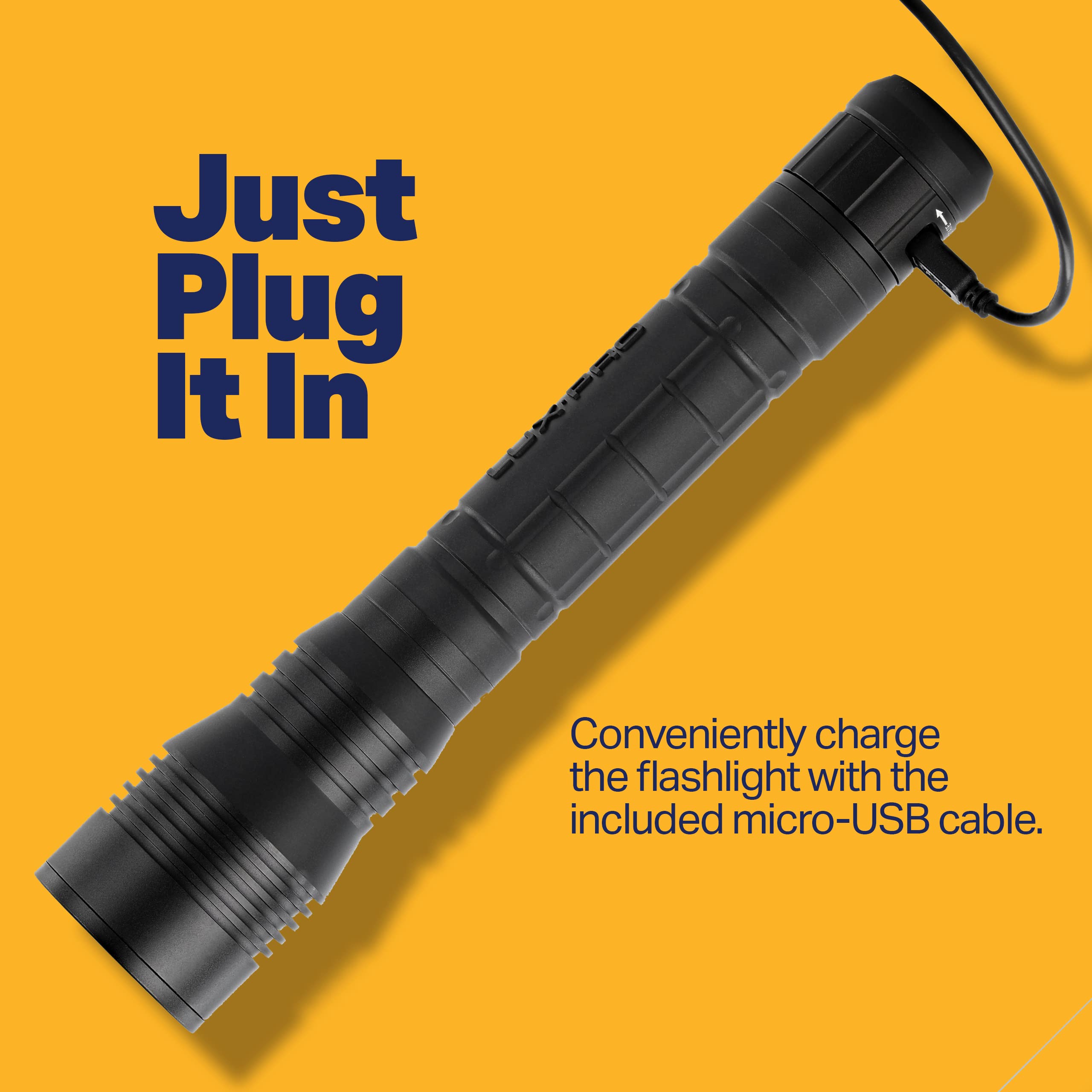 Compact Tactical LUXPRO XP915 Rechargeable 1600 Lumen Flashlight - 18650 Battery