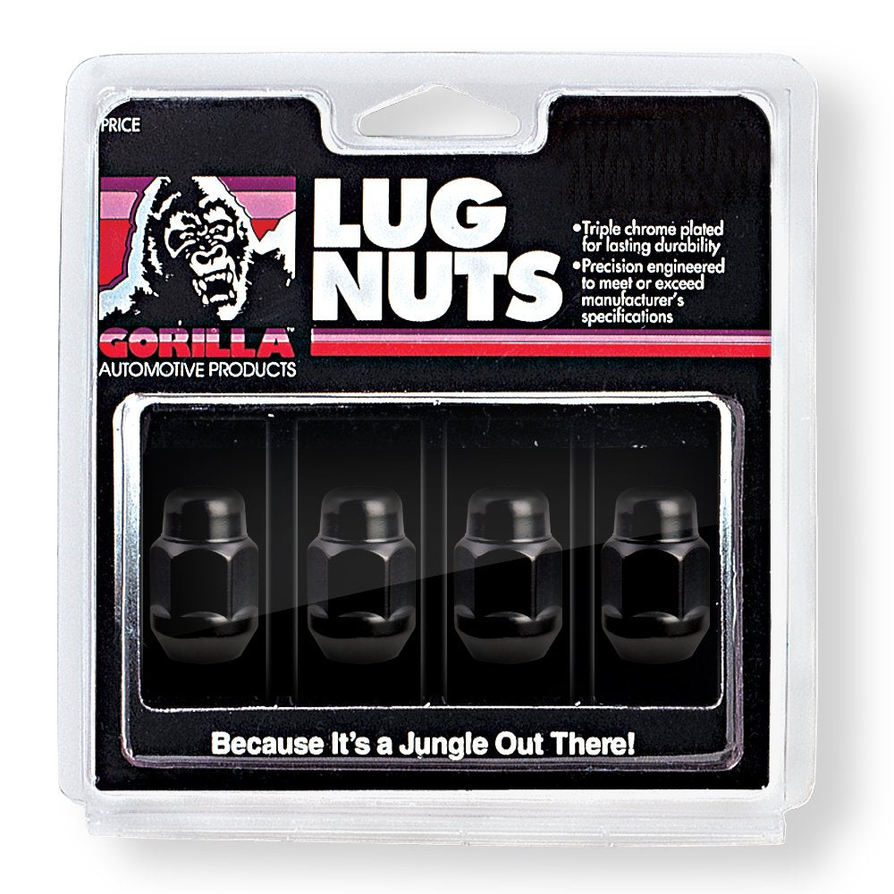 Gorilla 91177BC Automotive Black Chrome Acorn Bulge Lug Nuts (7/16" Thread Size)