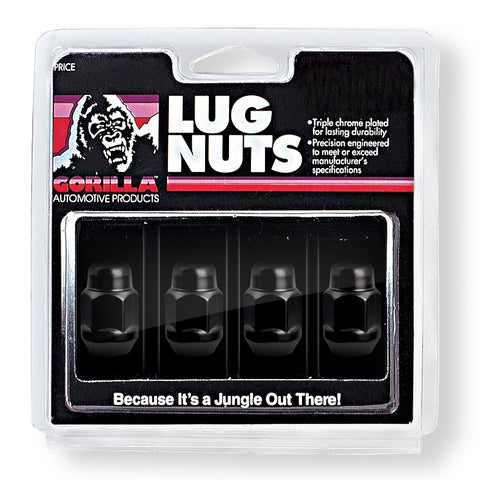 Gorilla 91177BC Automotive Black Chrome Acorn Bulge Lug Nuts (7/16" Thread Size)