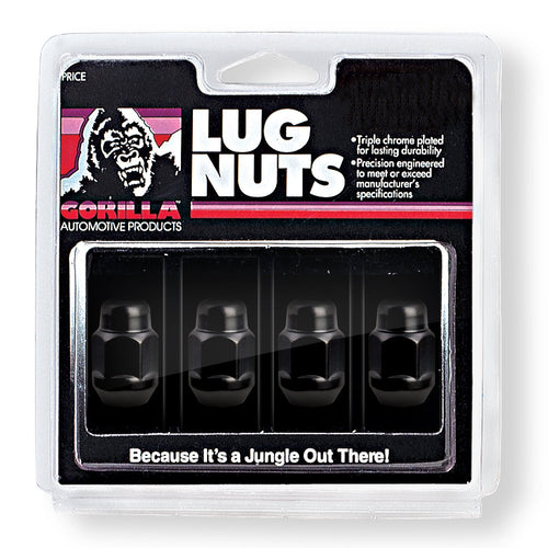 Gorilla 91177BC Automotive Black Chrome Acorn Bulge Lug Nuts (7/16" Thread Size)