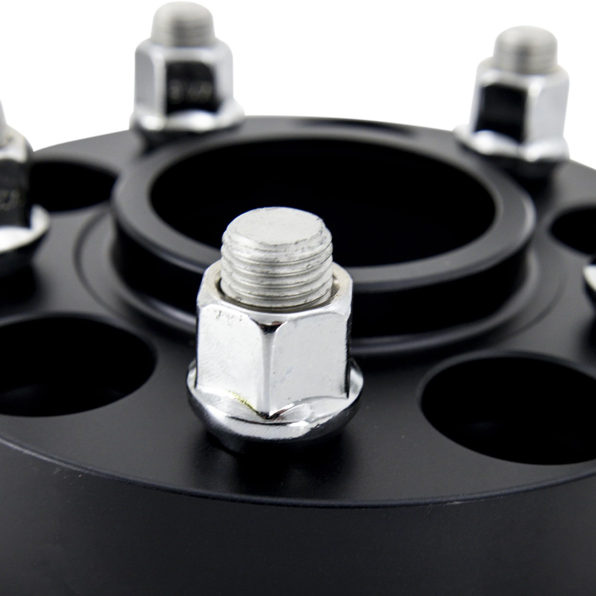 Mishimoto 5x114.3 Wheel Spacers, 64.1 Center Bore, M14x1.5, 25mm Thick, Black