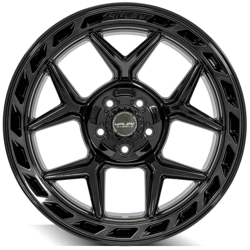 4PLAY Wheels 4P55-20100-5D55-18BBT Painted Brushed Black Wheel (20 x 10. inches /5 x 127 mm, -18 mm Offset)
