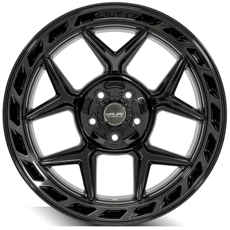 4PLAY Wheels 4P55-20100-5D55-18BBT Painted Brushed Black Wheel (20 x 10. inches /5 x 127 mm, -18 mm Offset)