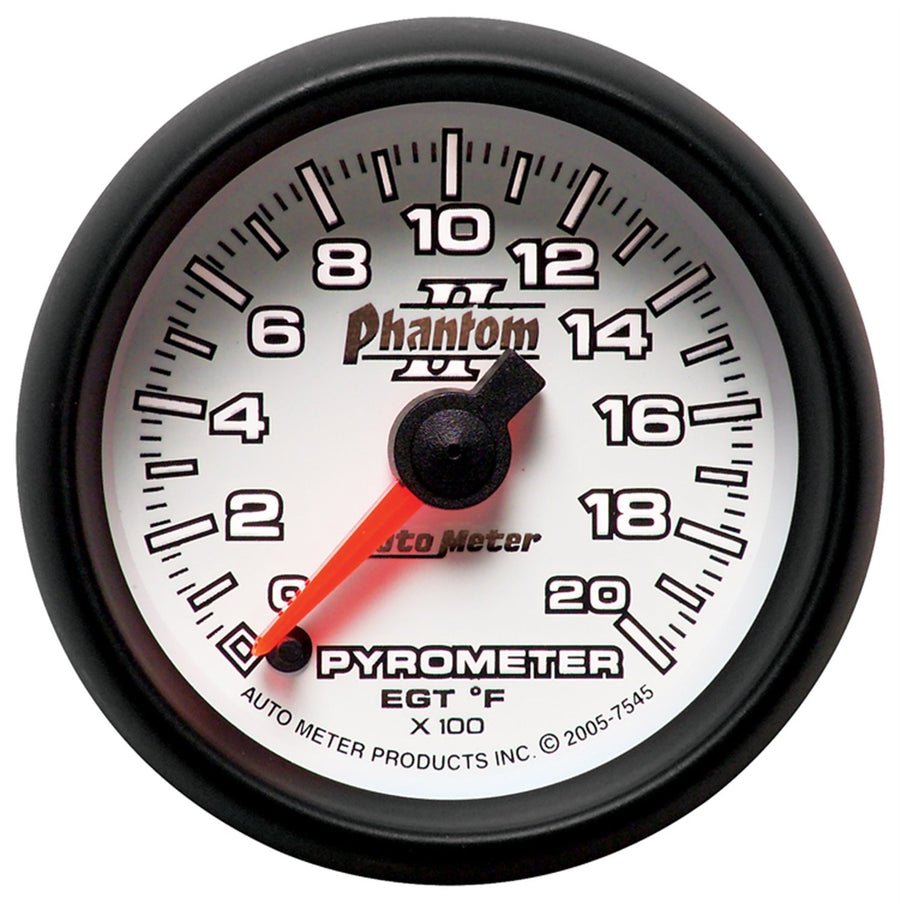 Auto Meter Phantom II 7545 Full Sweep Electric Pyrometer
