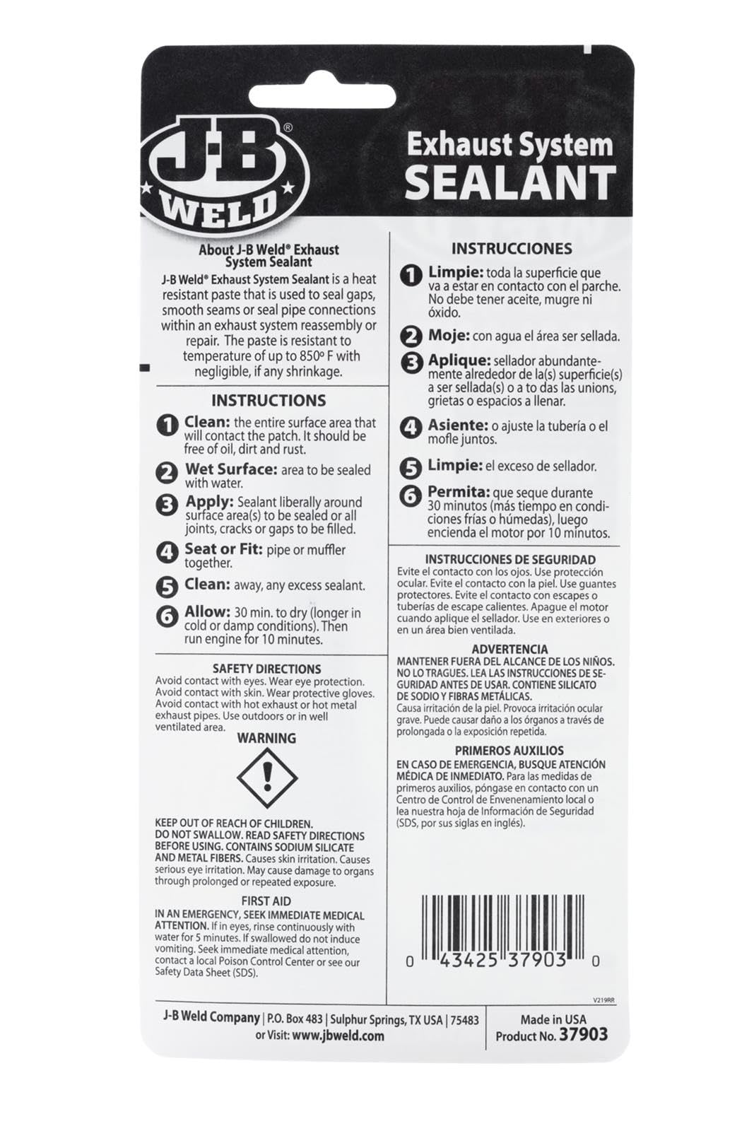 Exhaust System Sealant JB Weld, 85 g