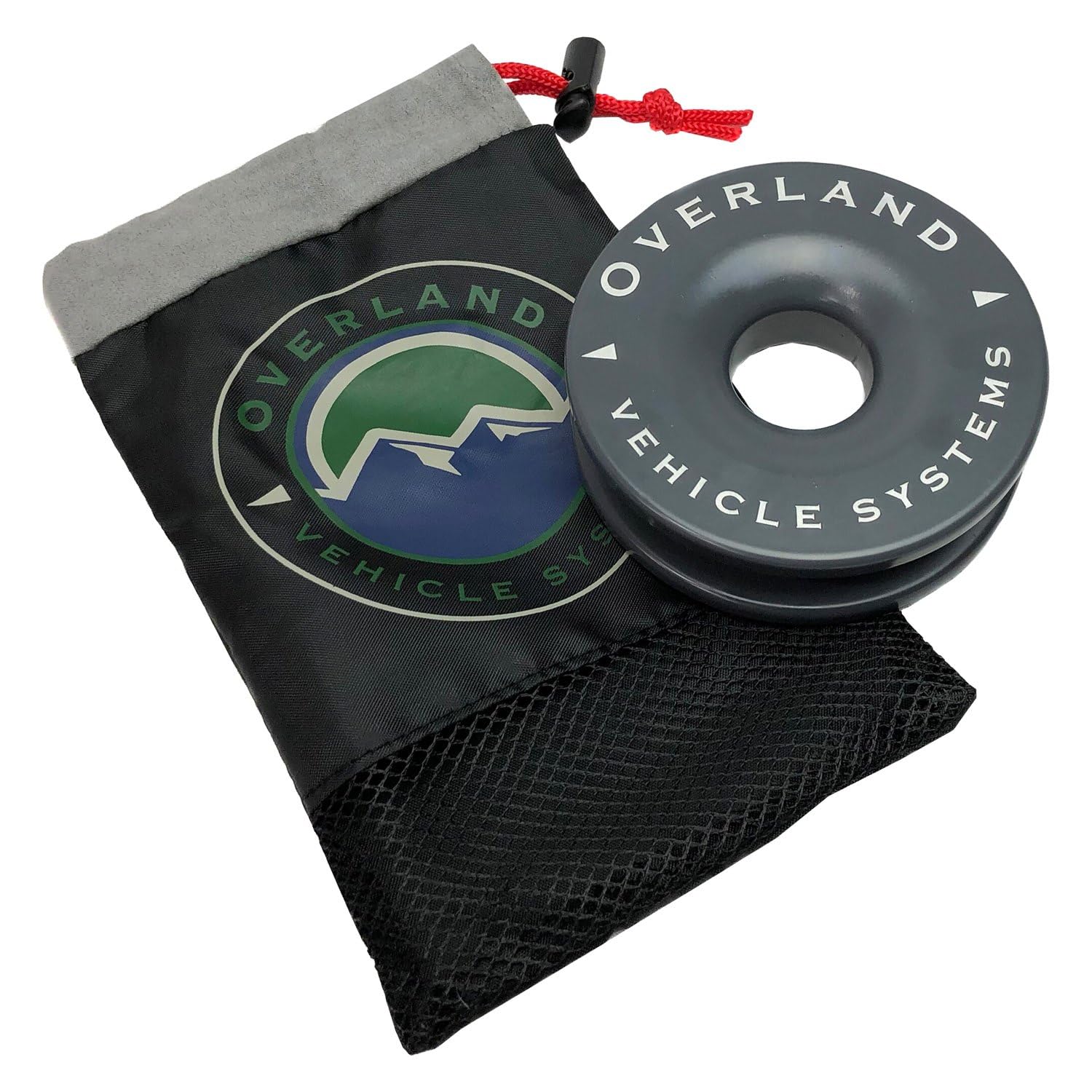 Overland Vehicle Systems Soft Shackle Combo Pack of 7/16" 41,000 lb. and Recovery Ring 4.0" 41,000 lb. with Storage Bag - for Use with Truck, SUV, ATV and UTV