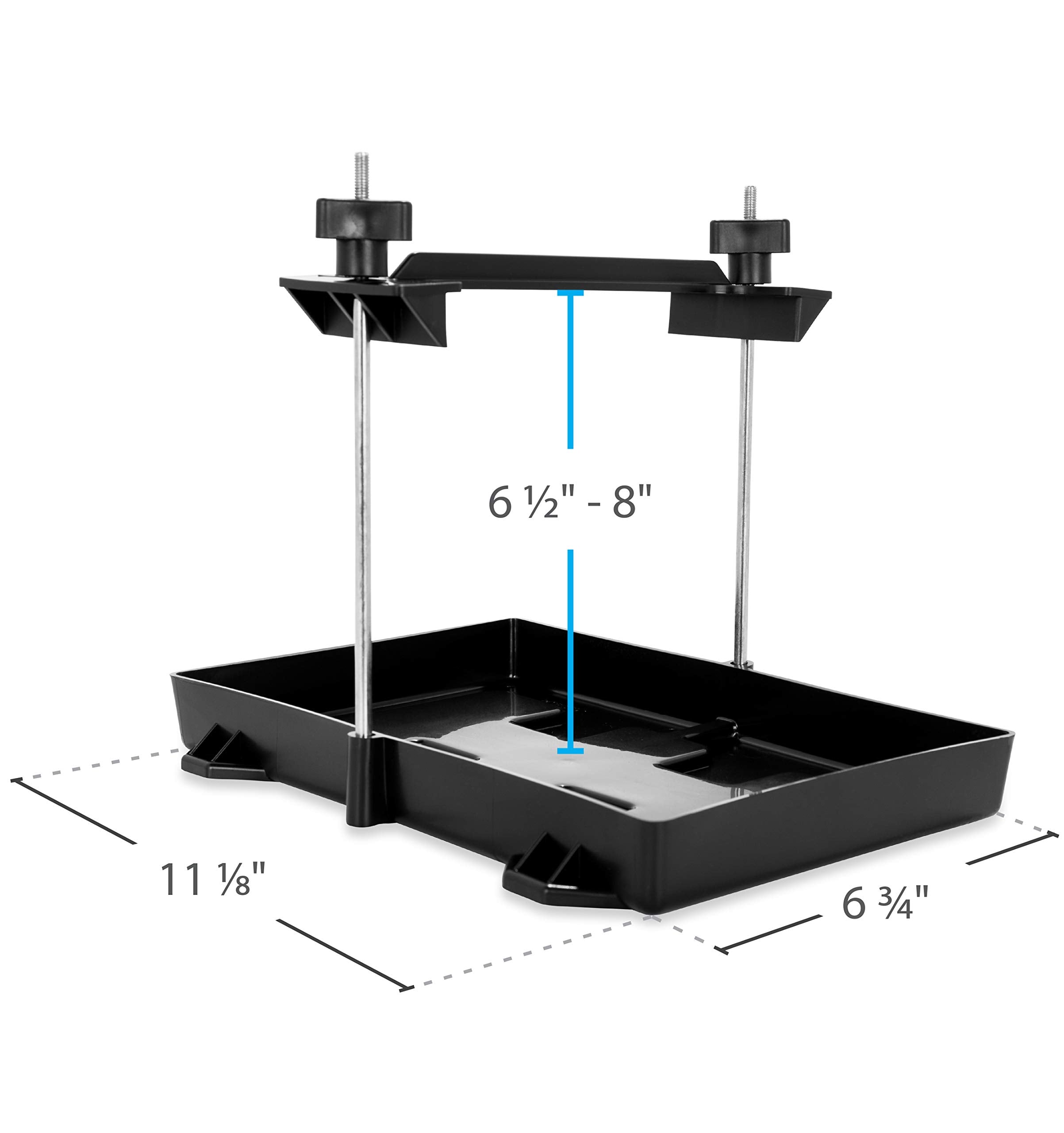 Camco Standard Battery Hold-Down Tray/RV Camper | Holds 24/24M Automotive Batteries | Fits Batteries Up to 11 1/8" L x 6 ¾" W x 8" H (55394)